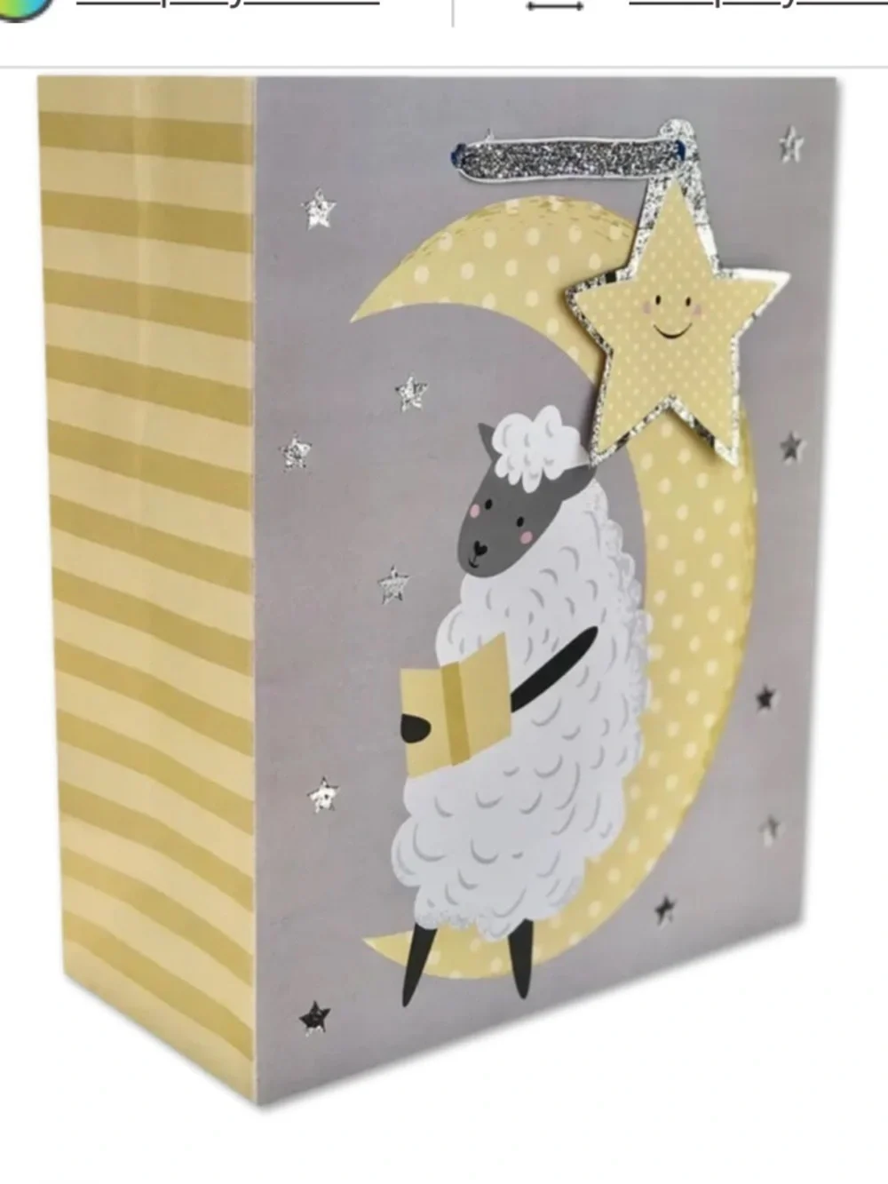 Counting Sheep Medium Yellow Gift Bags - set of 5